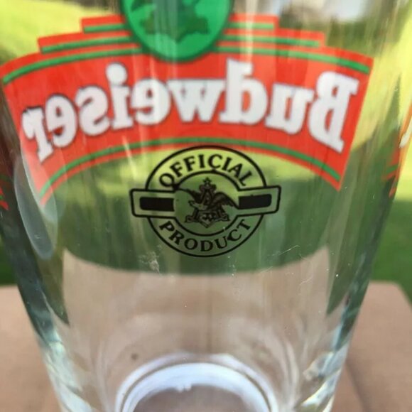Vintage Budweiser Pint Beer Glass Classic ANHEUSER BUSCH Official Logo - Picture 4 of 4